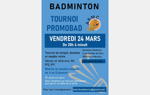 Tournoi PromoBad CHAMBOURCY