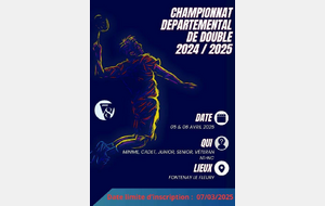 Championnat Départemental de Double Séniors des Yvelines 2024/2025